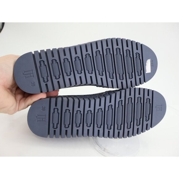 Ilse Jacobsen Tulip Flat Womens Size 39 9 Slip On Blue Perforated Fabric - Picture 7 of 11